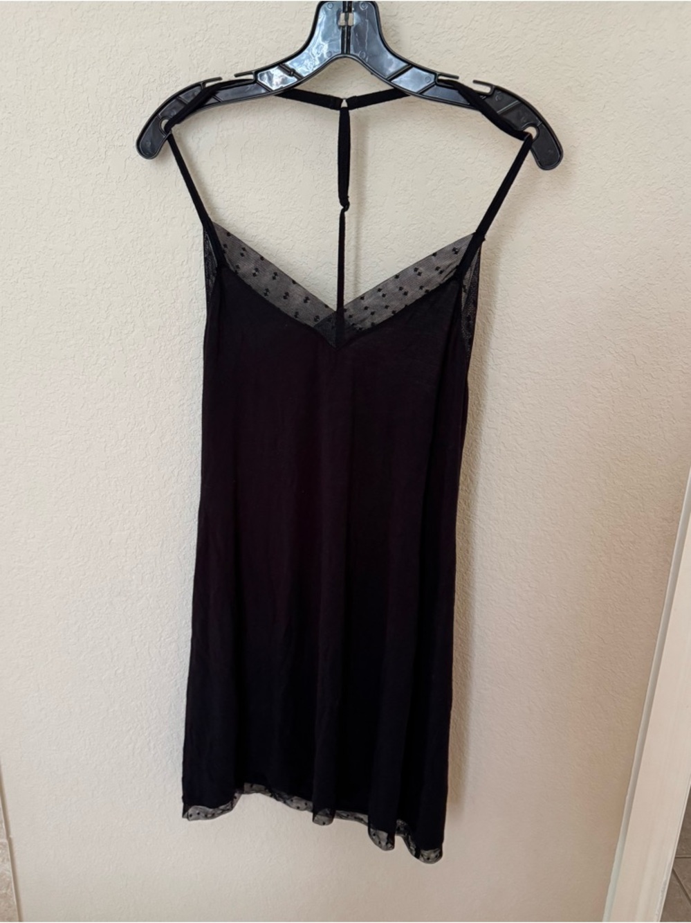 Venus Black,  Lace-Trim Slip/Chemise. Size M.